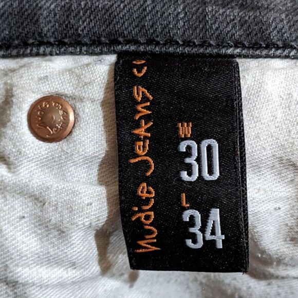 Nudie Jeans Co Men's Charcoal Grey Skinny Jeans Size 30x34 - Picture 8 of 10